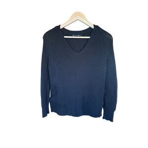 RAG & BONE Women's Black V neck Knit Sweater